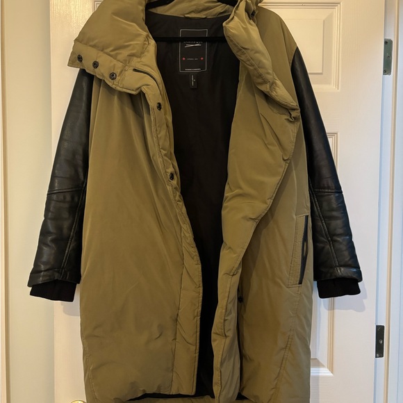 Lamarque Olive and Black Puffer Jacket - Picture 2 of 5